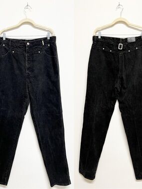 Rockies Womens Vintage 80s 90s Western Black High Waisted Bareback Denim Jeans